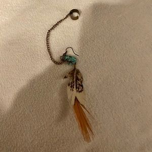 Trendy earrings with cuff!